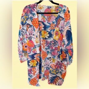 Colorful Floral Kimono Wrap